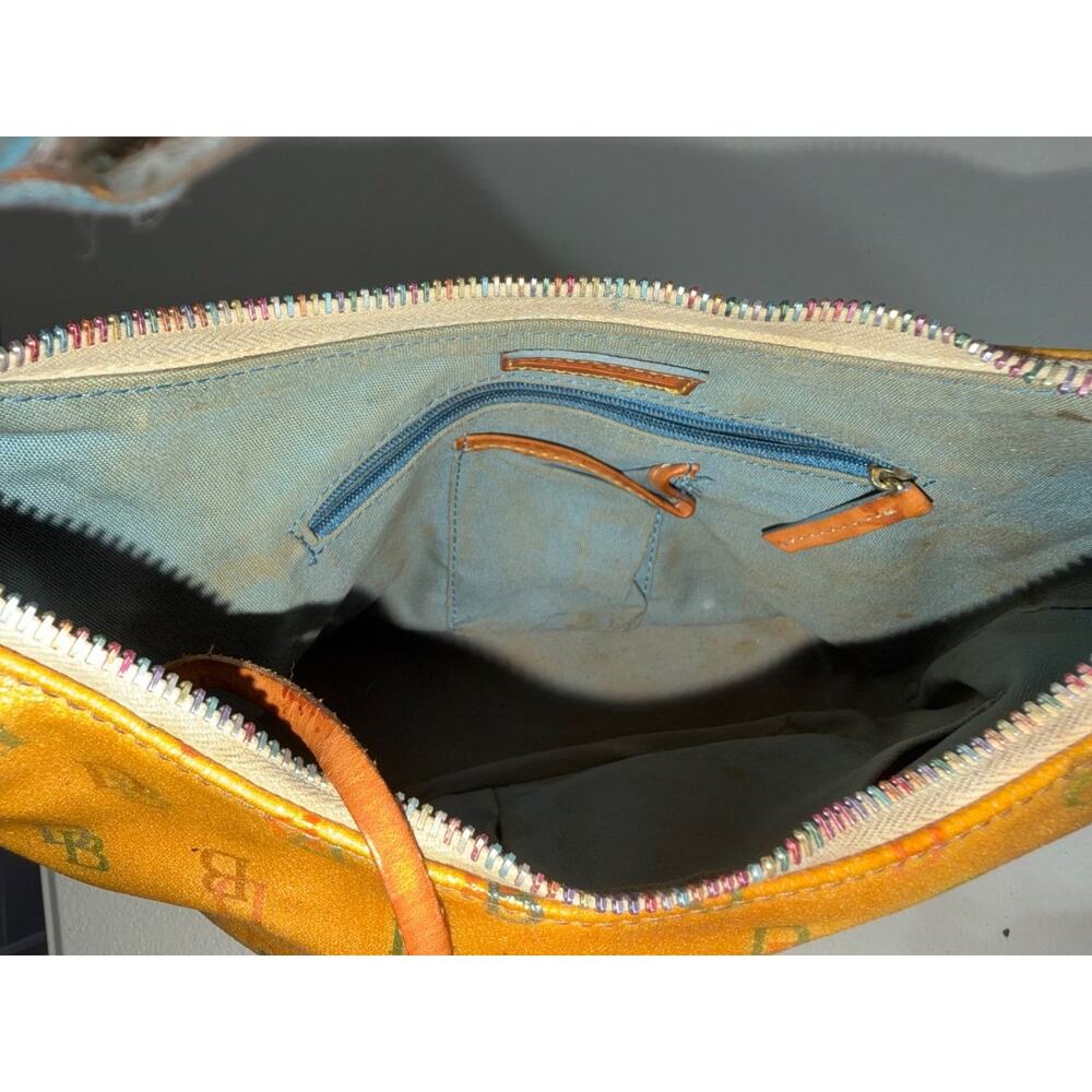 Dooney & Bourke Doodle It Rainbow Monogram Hobo Shoulder Bag S Yellow Womens - Picture 12 of 16